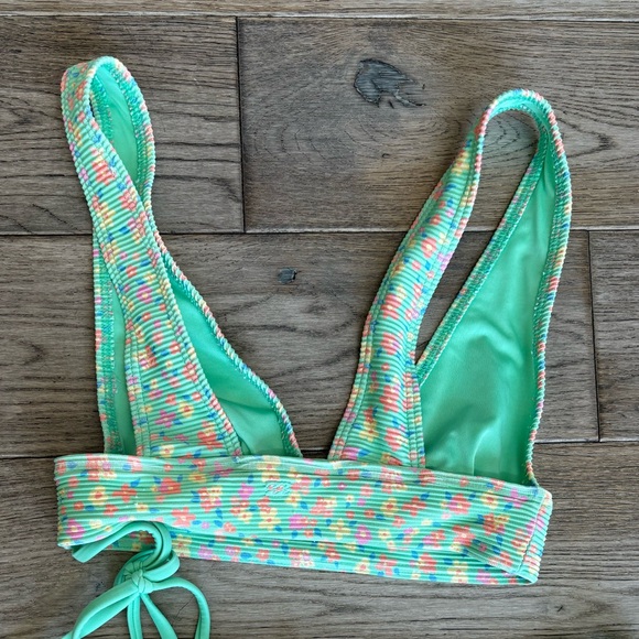 Green floral bikini top size small - Picture 3 of 4